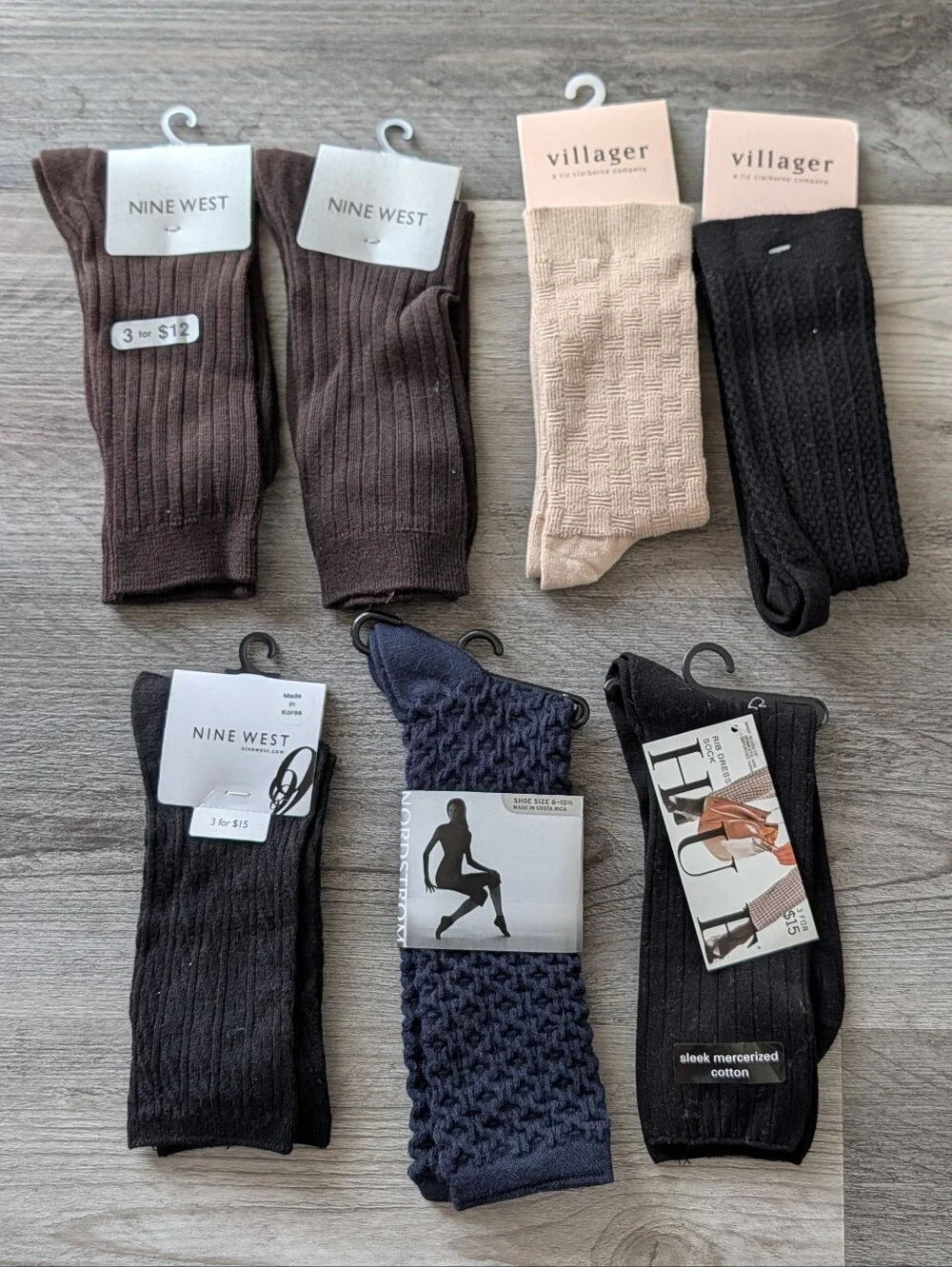 nwt CREW SOCK BUNDLE hue nordstrom nine west